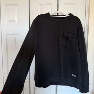 Women's Black Sweater with Pocket Detail